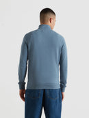 Jim 1/4 Zip Jumper - Blue Tide Marl