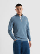Jim 1/4 Zip Jumper - Blue Tide Marl