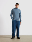 Jim 1/4 Zip Jumper - Blue Tide Marl