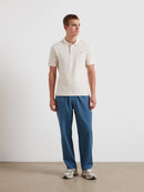 Horace Short Sleeve Polo Shirt - Ecru