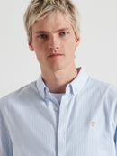 Brewer Stripe Buttondown Shirt - Sky Blue