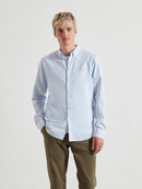 Brewer Stripe Buttondown Shirt - Sky Blue
