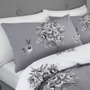 Floral Bouquet Duvet Cover Set - Grey