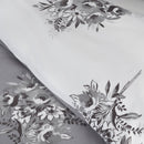 Floral Bouquet Duvet Cover Set - Grey