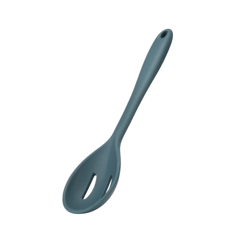 Twist Silicone Slotted Spoon - Blue