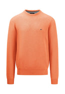 Plain Round Neck Jumper - Papaya