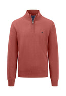Plain Troyer Zip Jumper - Orient Red