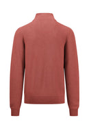 Plain Troyer Zip Jumper - Orient Red