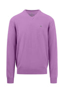 Plain V Neck Jumper - Dusty Lavender