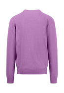 Plain V Neck Jumper - Dusty Lavender