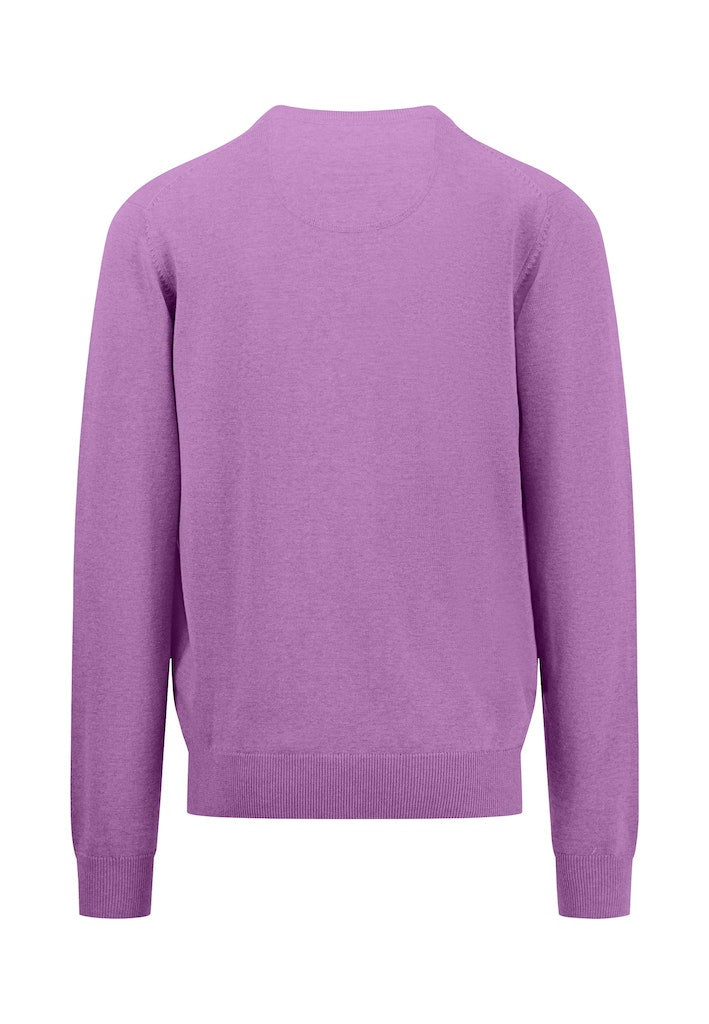 Plain V Neck Jumper - Dusty Lavender