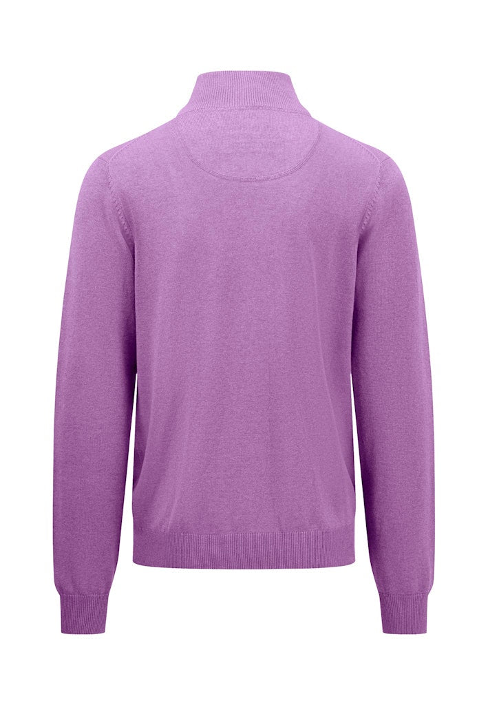 Plain Troyer Zip Jumper - Dusty Lavender
