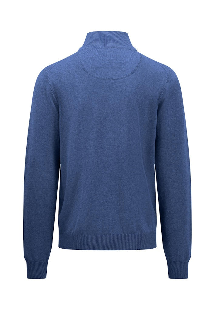 Plain Troyer Zip Jumper - Wave