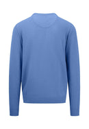 Plain Round Neck Jumper - Crystal Blue