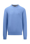 Plain Round Neck Jumper - Crystal Blue