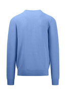 Plain Round Neck Jumper - Crystal Blue