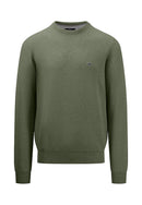 Plain Round Neck Jumper - Dusty Olive