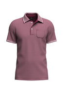 2 Tone Polo Shirt - Dark Crimson