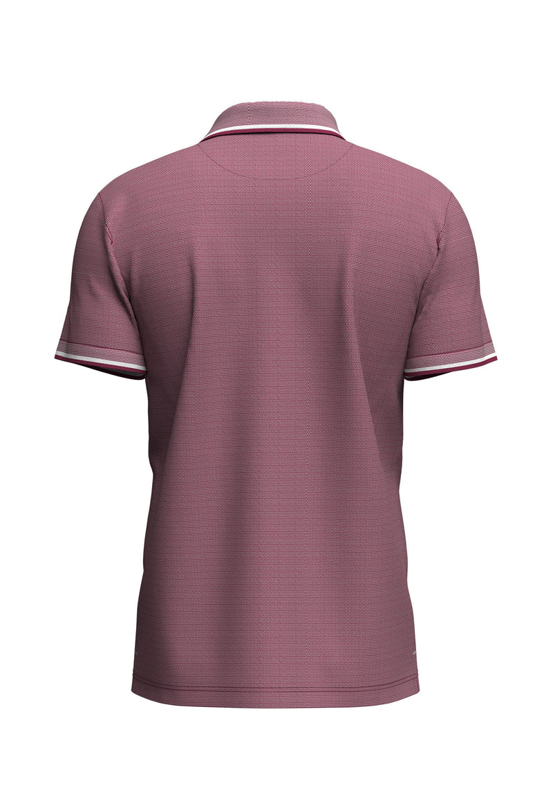 2 Tone Polo Shirt - Dark Crimson
