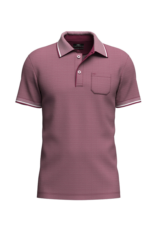 2 Tone Polo Shirt - Dark Crimson