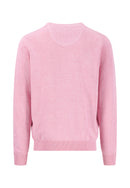 Superfine V Neck Jumper - Peony