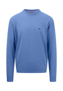 Superfine Round Neck Jumper - Crystal Blue
