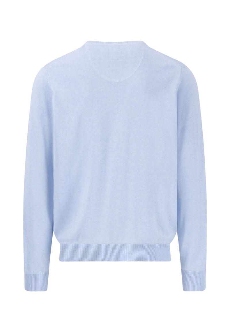 Superfine V Neck Jumper - Soda
