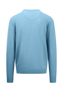 Superfine Round Neck Jumper - Splashy Ocean