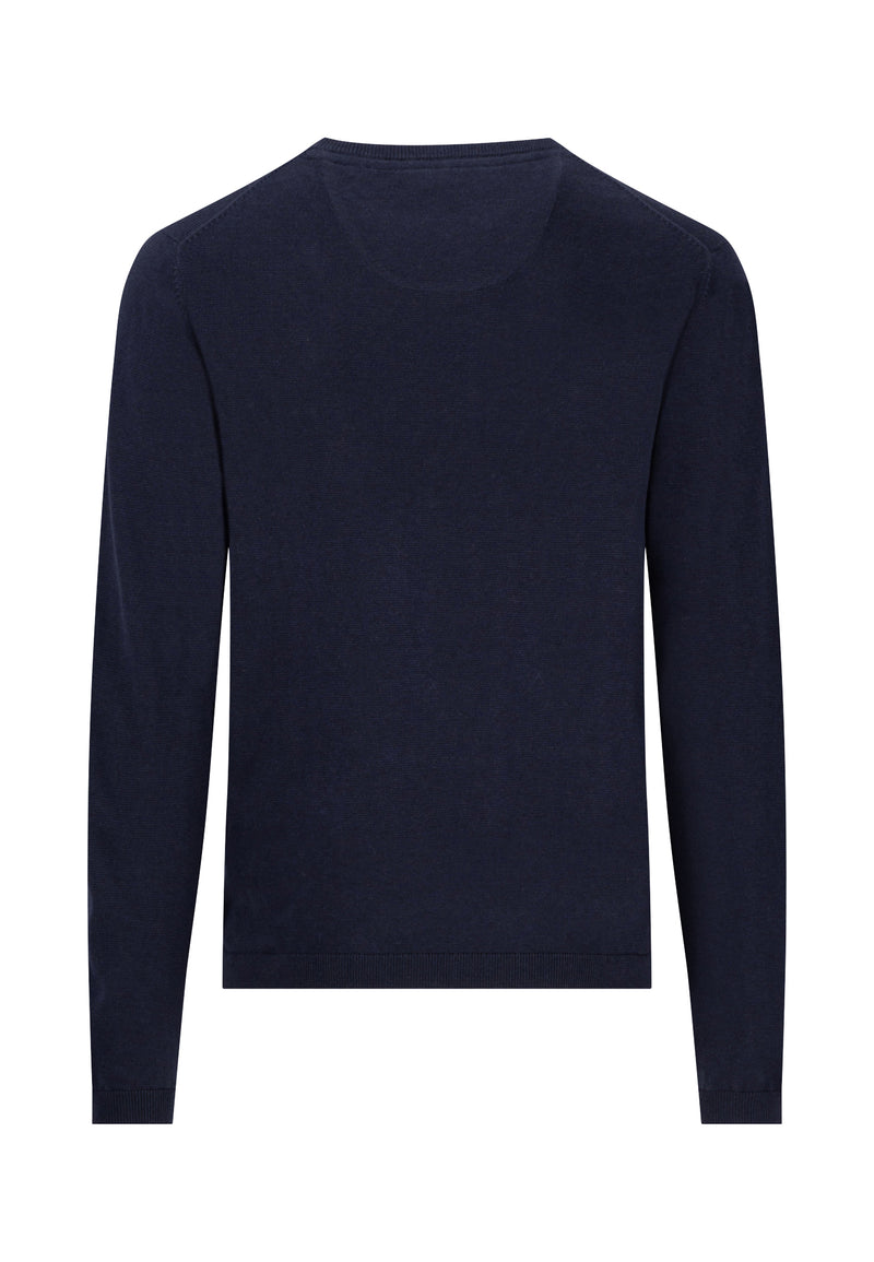 Round Neck Jumper - Navy