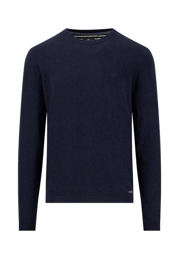 Round Neck Jumper - Navy