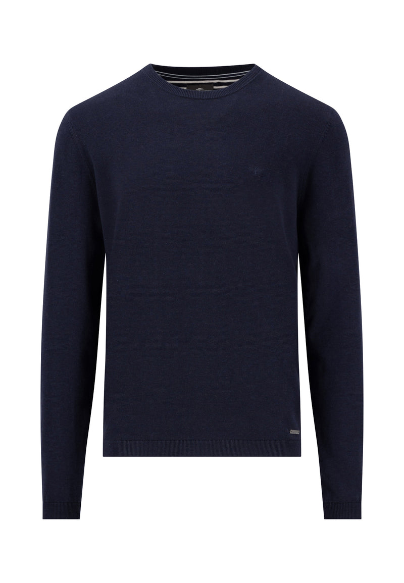 Round Neck Jumper - Navy