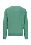 Superfine V Neck Jumper - Jade
