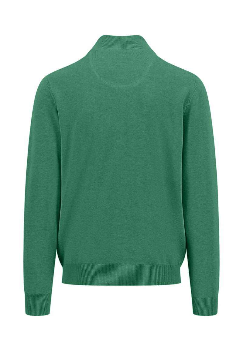 Superfine Troyer Zip Jumper - Jade