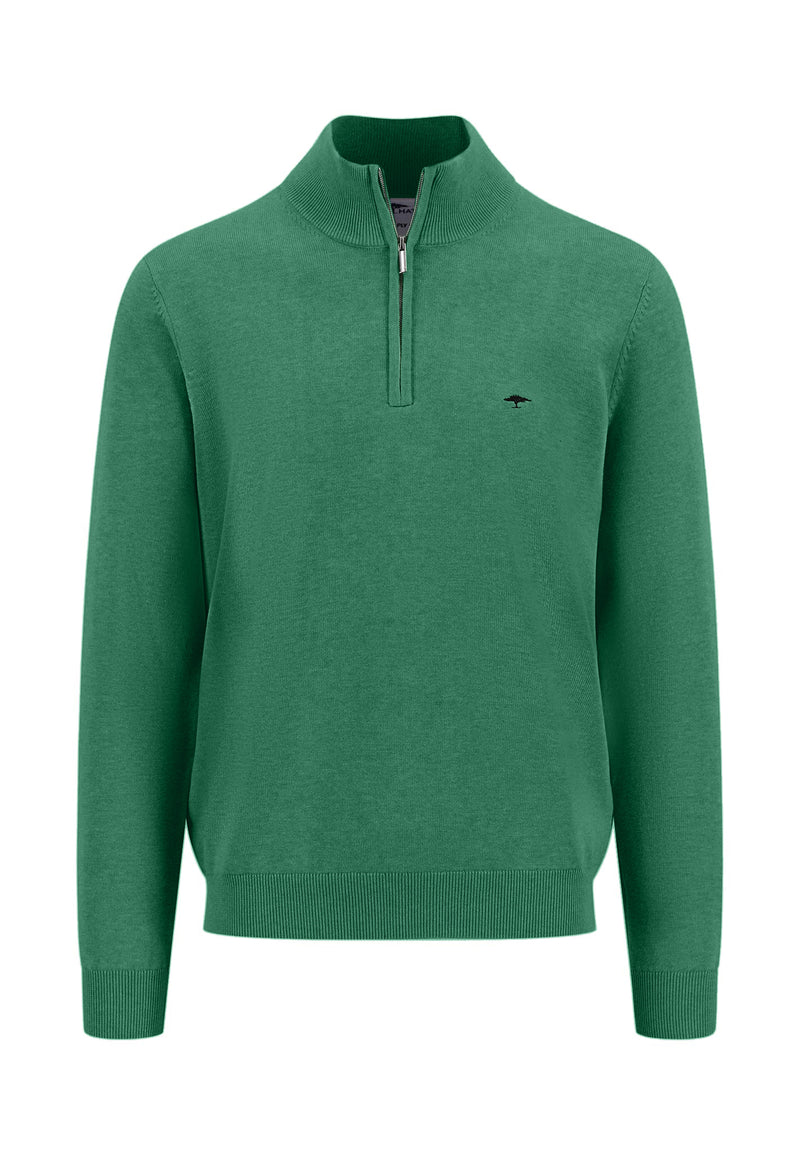 Superfine Troyer Zip Jumper - Jade