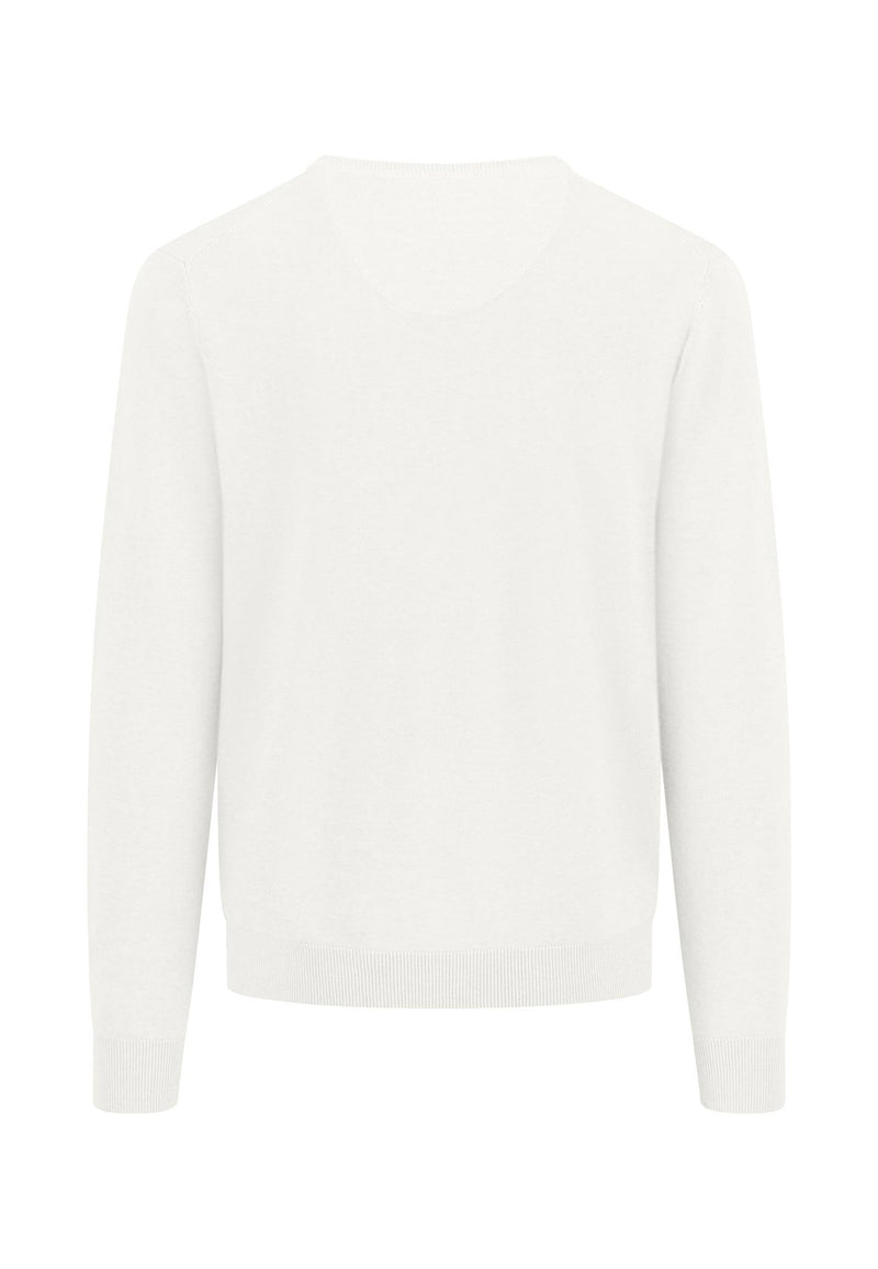 Superfine V Neck Jumper - New Offwhite