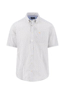 Buttondown Print SS Shirt - Tangerine