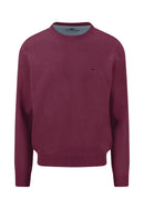 Plain Round Neck Jumper - Deep Merlot