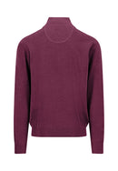 Superfine Troyer Zip Jumper - Deep Merlot
