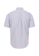 Buttondown Print SS Shirt - Spicy Red