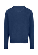 Plain V Neck Jumper - Midnight