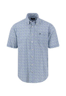 Buttondown Print SS Shirt - Pine Green