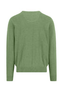 Plain Round Neck Jumper - Avocado