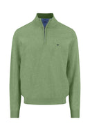 Superfine Troyer Zip Jumper - Avocado