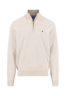 Superfine Troyer Zip Jumper - Off White