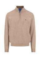 Superfine Troyer Zip Jumper - Taupe