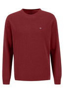 Plain Round Neck Jumper - Scarlet