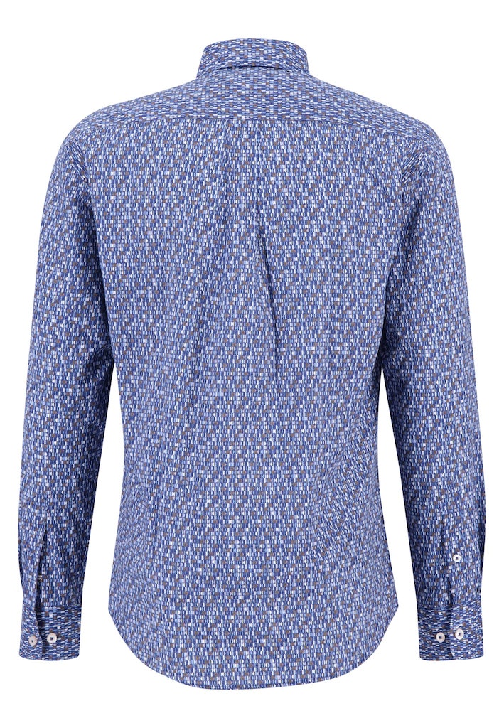 Button Down Print Shirt - Wave