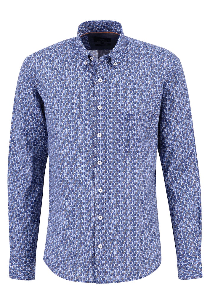 Button Down Print Shirt - Wave