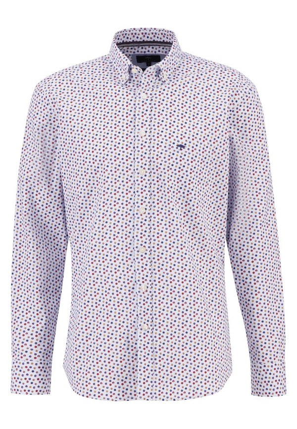 Button Down Print Shirt - Wave