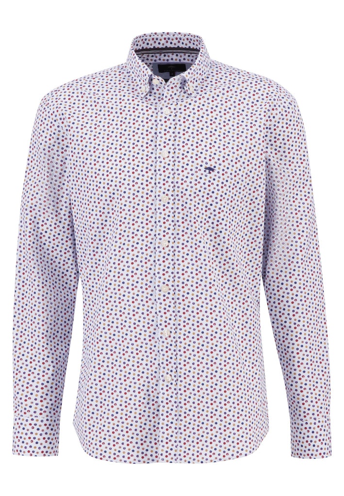 Button Down Print Shirt - Wave